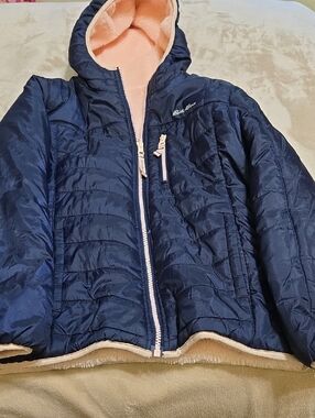 Eddie Bauer  Reversible Navy Blue Puffer Jacket